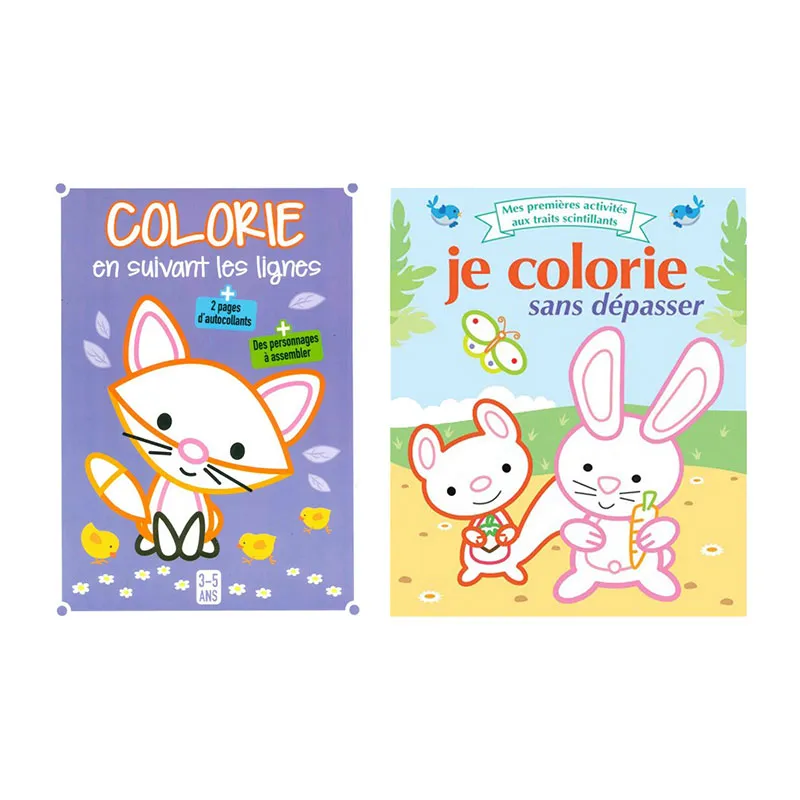 2 Cahiers de coloriage sans dépasser - 3+-0