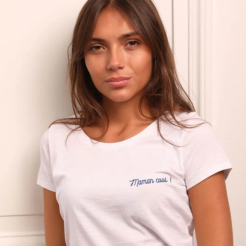 T-shirt Maman cool BIO - Blanc-0