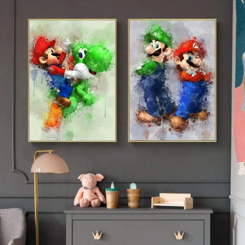Toile Mario et Luigi - 30x40cm-1