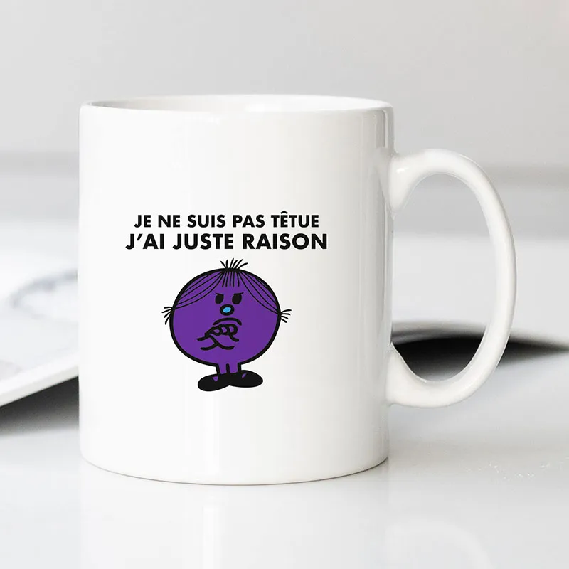 Mug Je ne suis pas têtue j'ai juste raison - Blanc-0