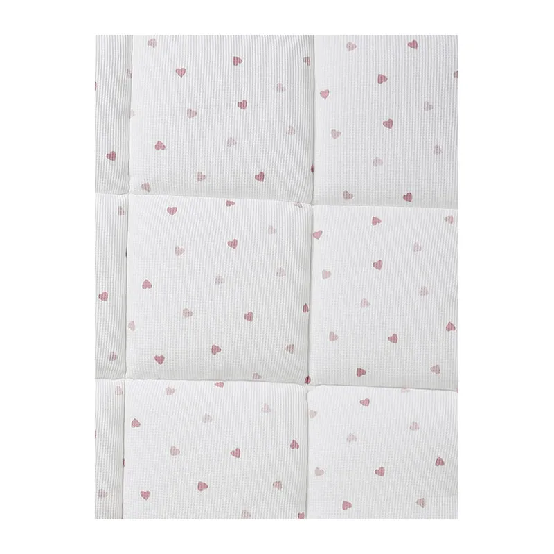 Tapis fond de parc imprimé cœur - Blanc - 75x95cm-1
