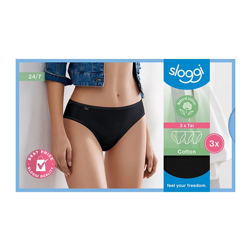 3 Culottes échancrées Sloggi 24/7 - Noir-5