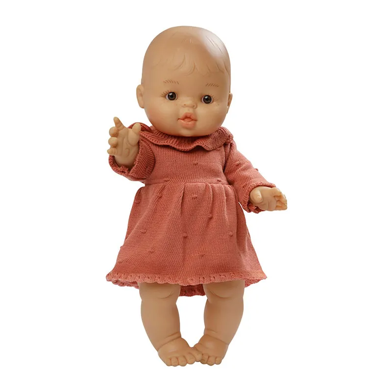 Robe en tricot BIO Pêche - Poupée 28-35/35-45cm-1