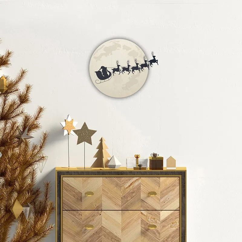 Stickers - Père Noël au clair de lune-1