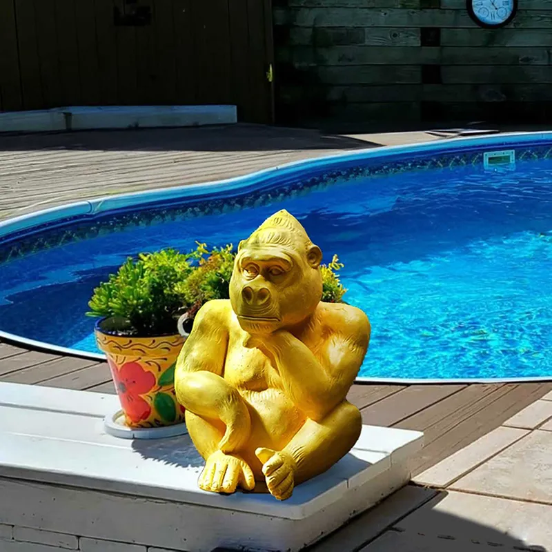Déco. À poser Gorille Magnésia Jaune - 54cm-2
