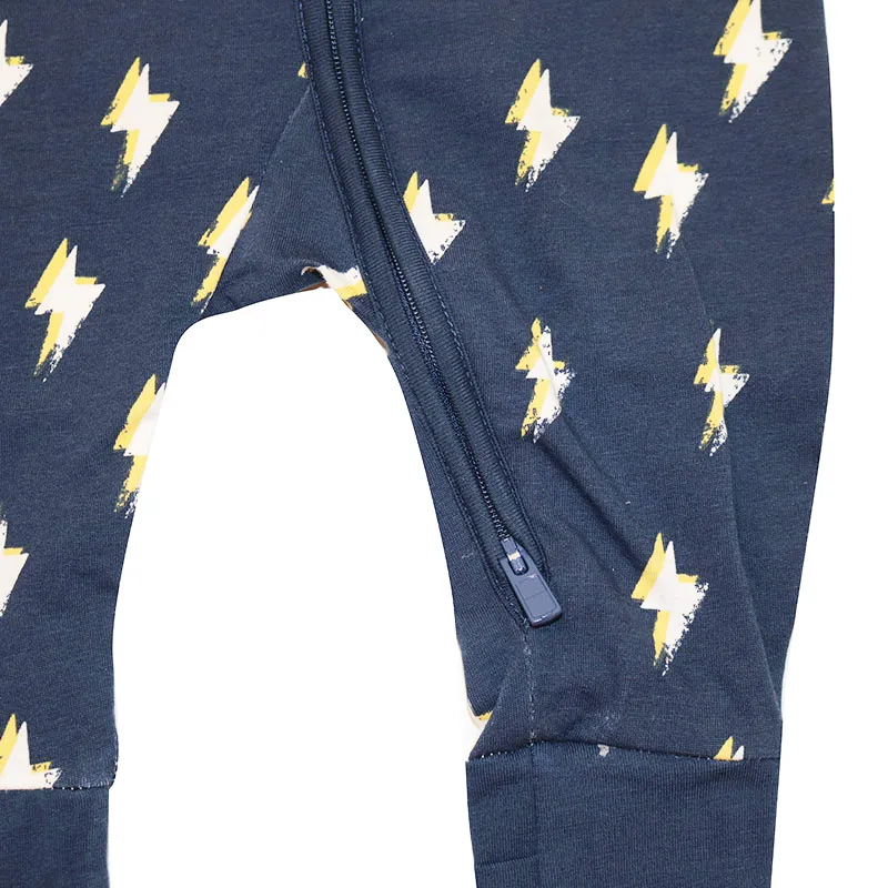 Pyjama Coton Zippy Éclair Bébé - Marine-4