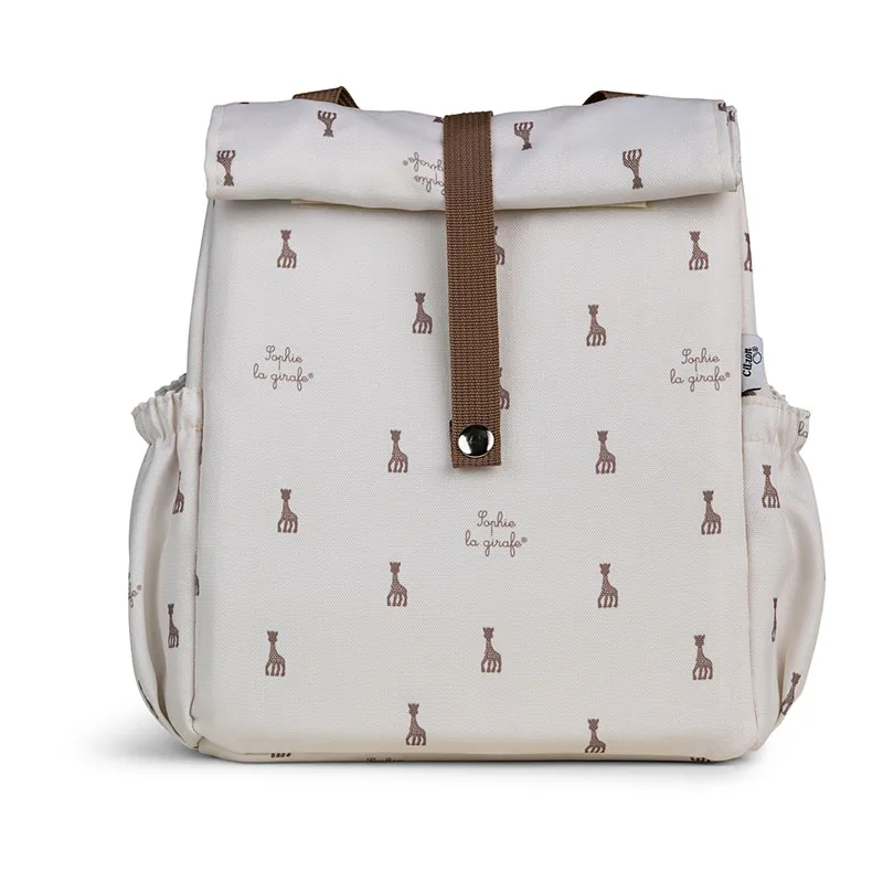 Sac repas isotherme enroulable Sophie la Girafe - 28x22x13cm-0