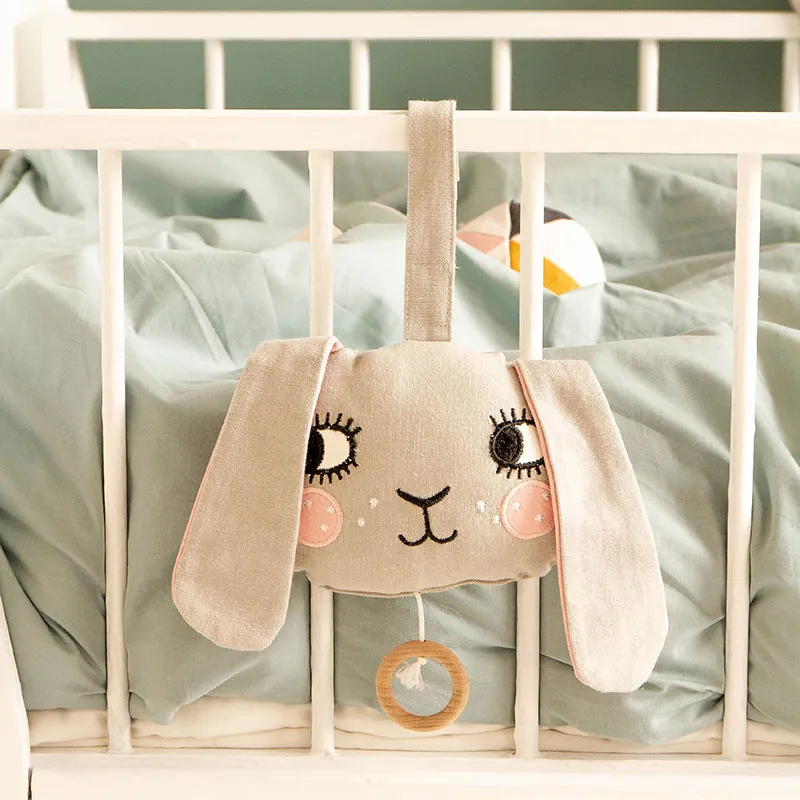 Jouet musical Bébé Lapin Gris - 0m+-2