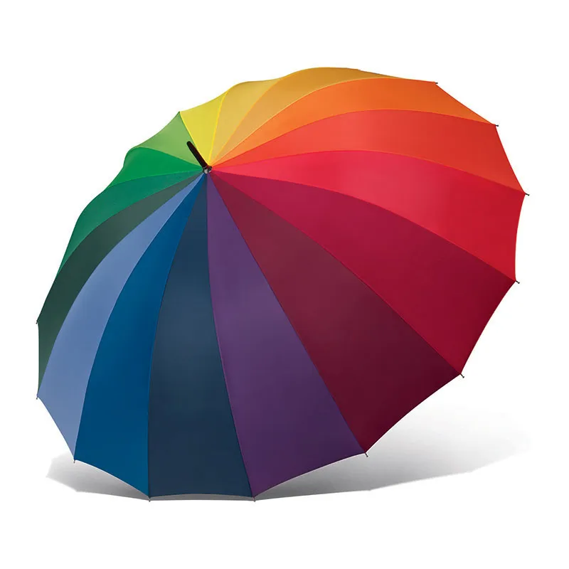 Grand parapluie golf Arc en ciel D.130cm Impliva - Multicolore-0