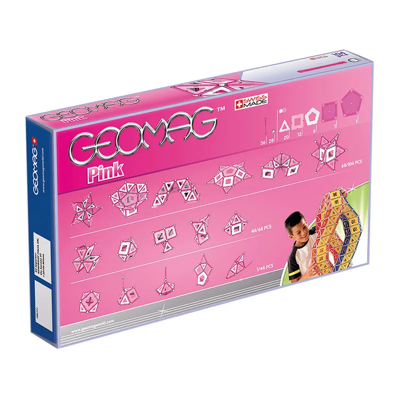 Jeu de construction magnét. Pink 104pcs - 3+-1