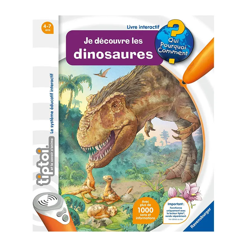 Coffret Lecteur interactif + Livre Dino Tiptoi - 4+-2
