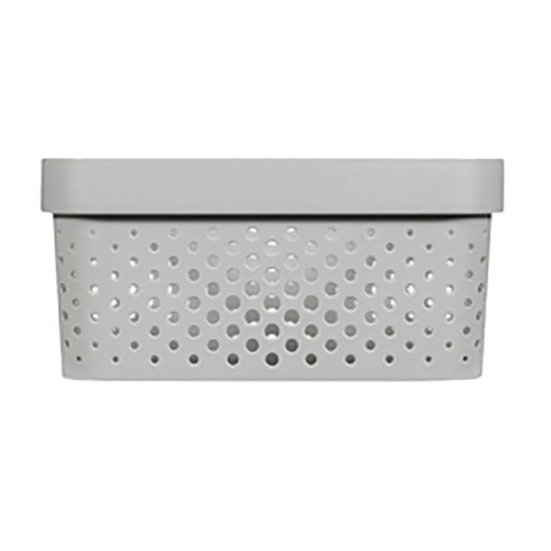 5 Paniers Infinity dots recyclé Gris clair - 4,5L-1