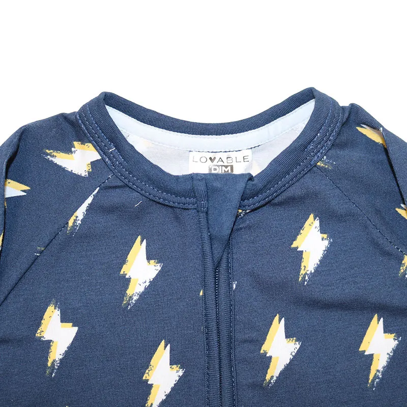 Pyjama Coton Zippy Éclair Bébé - Marine-3