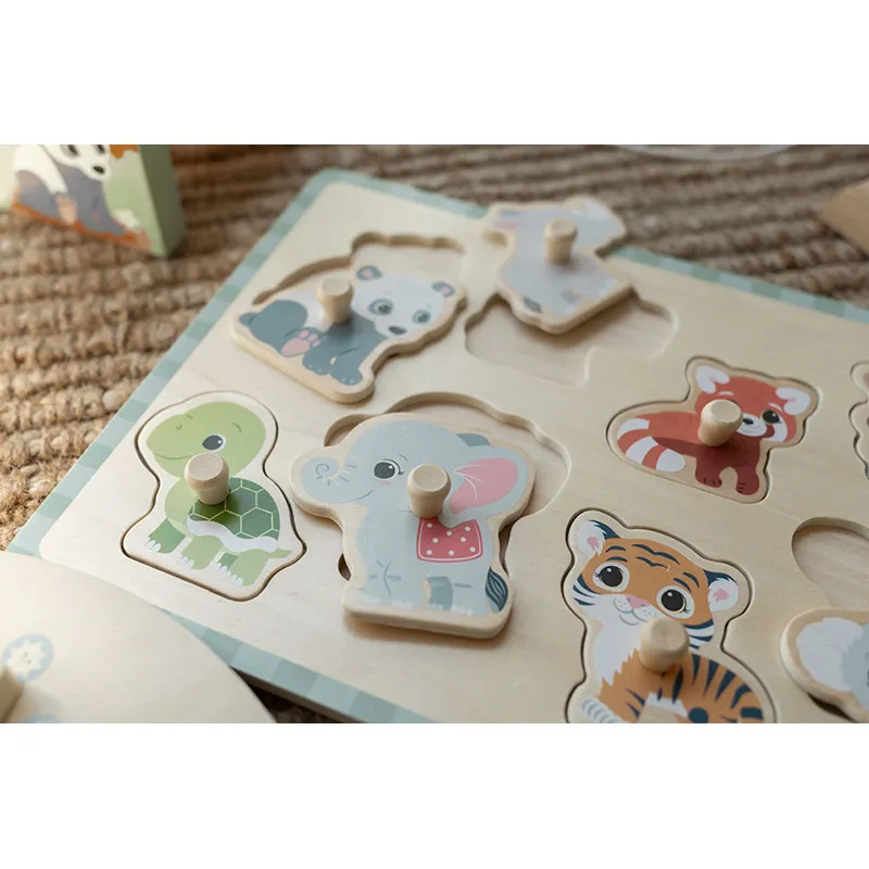 Puzzle à boutons Animaux Wildies 8pcs - 18m+-11