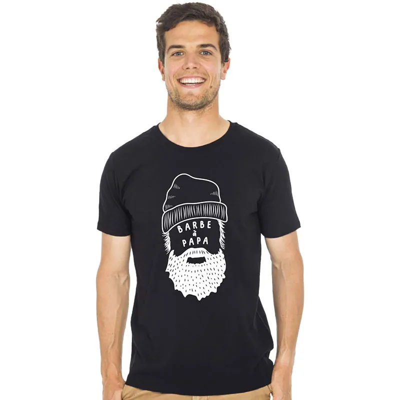 T-shirt Homme Barbe à papa BIO - Noir-0