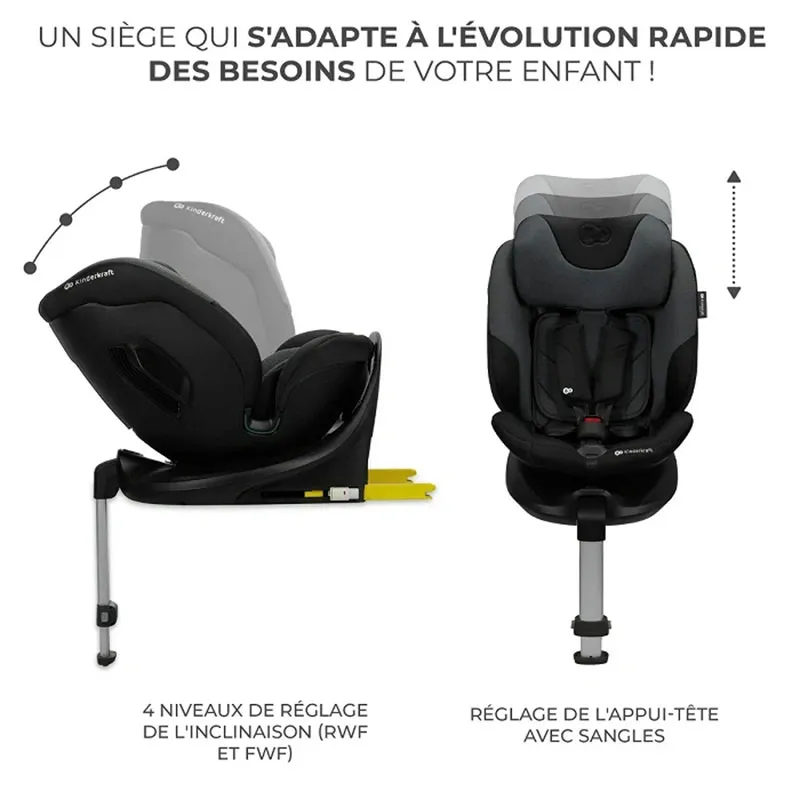 Siège-auto 360° I-FIX i-Size/Isofix 40-150cm - Noir-8