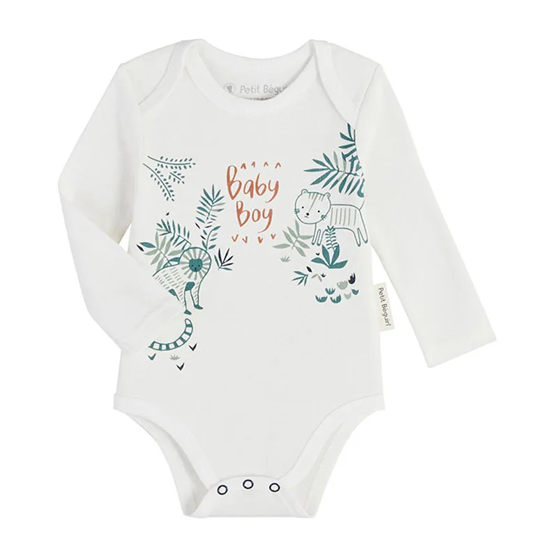 2 Bodies ML Baby Boy Petit Béguin - Blanc/Marine-3