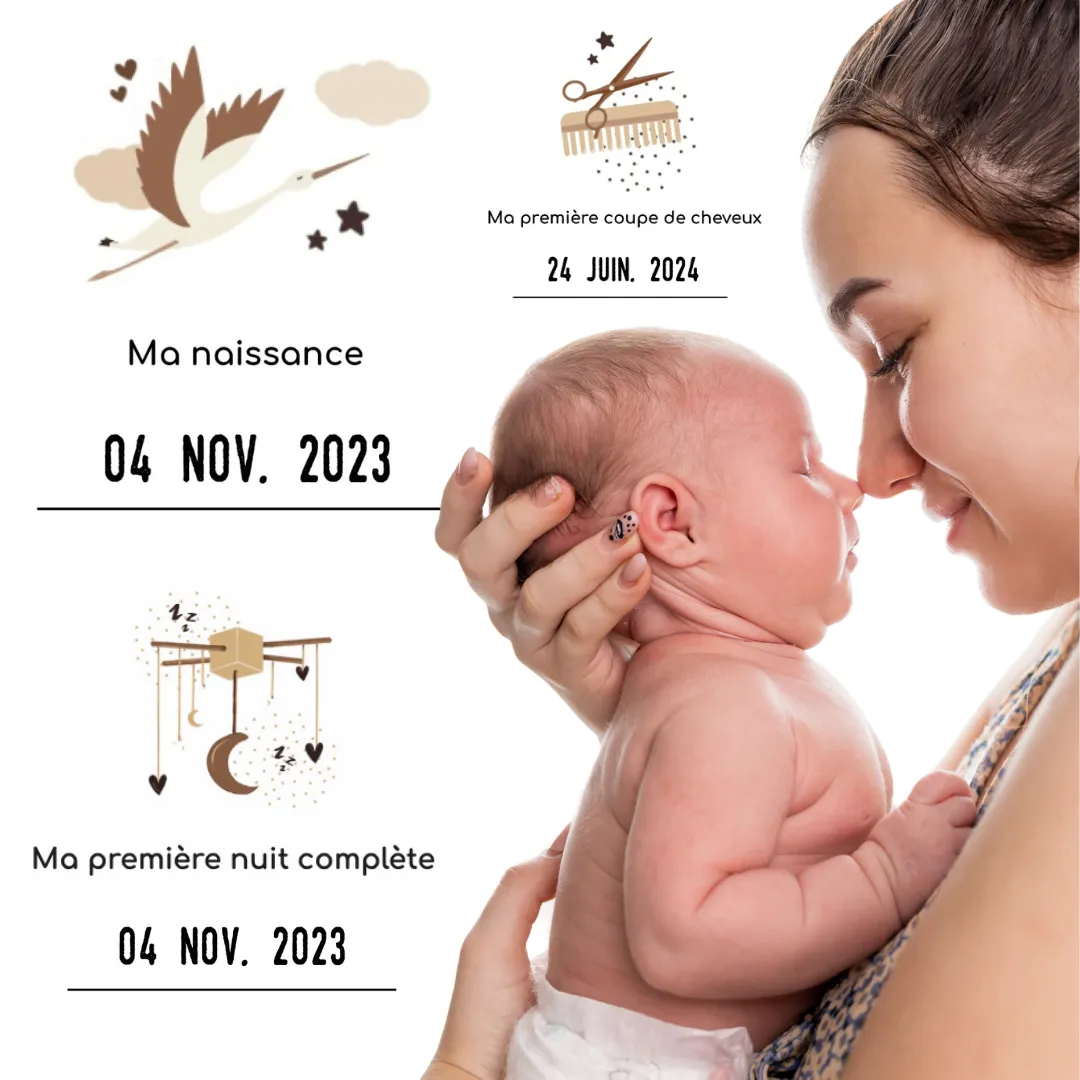 Affiche Mes Premières Fois + Kit d'empreintes + Tampon + Baguette de suspension - Ourson-5