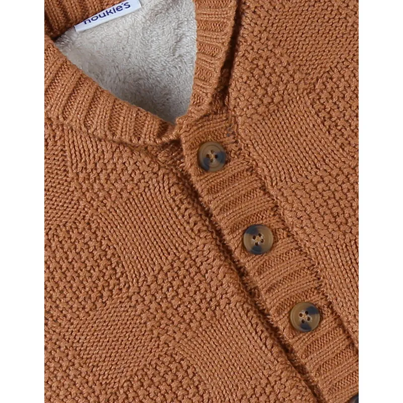 Mantelet tricot - Camel-2