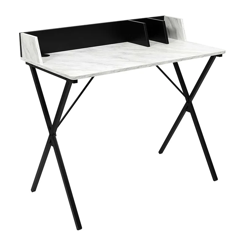 Bureau Brice imitation marbre - 90x84x50cm-1