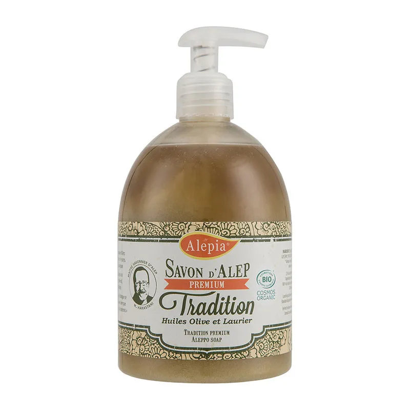 Savon d'Alep Liquide Huile Olive & Laurier BIO - 500ml-1
