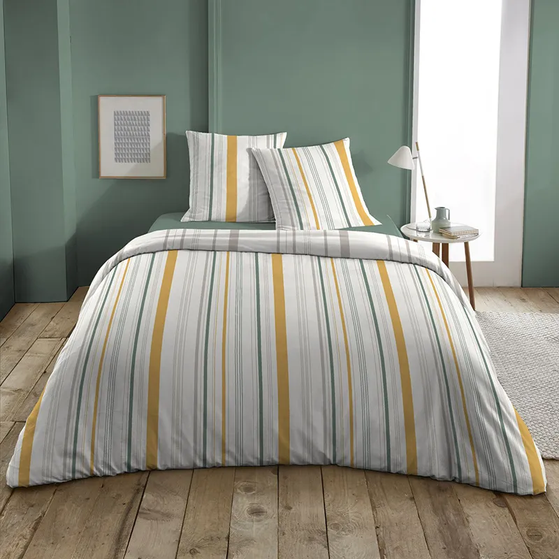 Parure 3pcs Coton Eve Jaune - 240x220cm-0