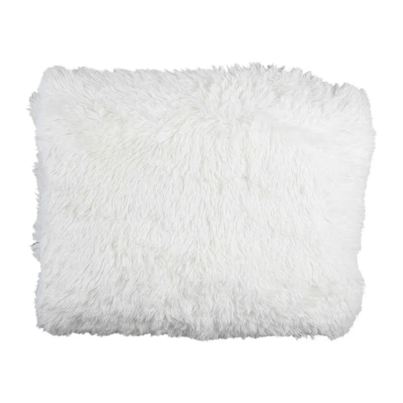 Parure 3pcs Fourrure Blanc - 220x240cm-2
