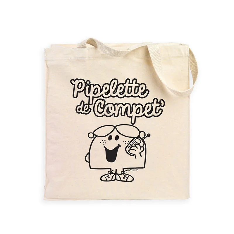 Totebag Pipelette de compet' - Naturel-0