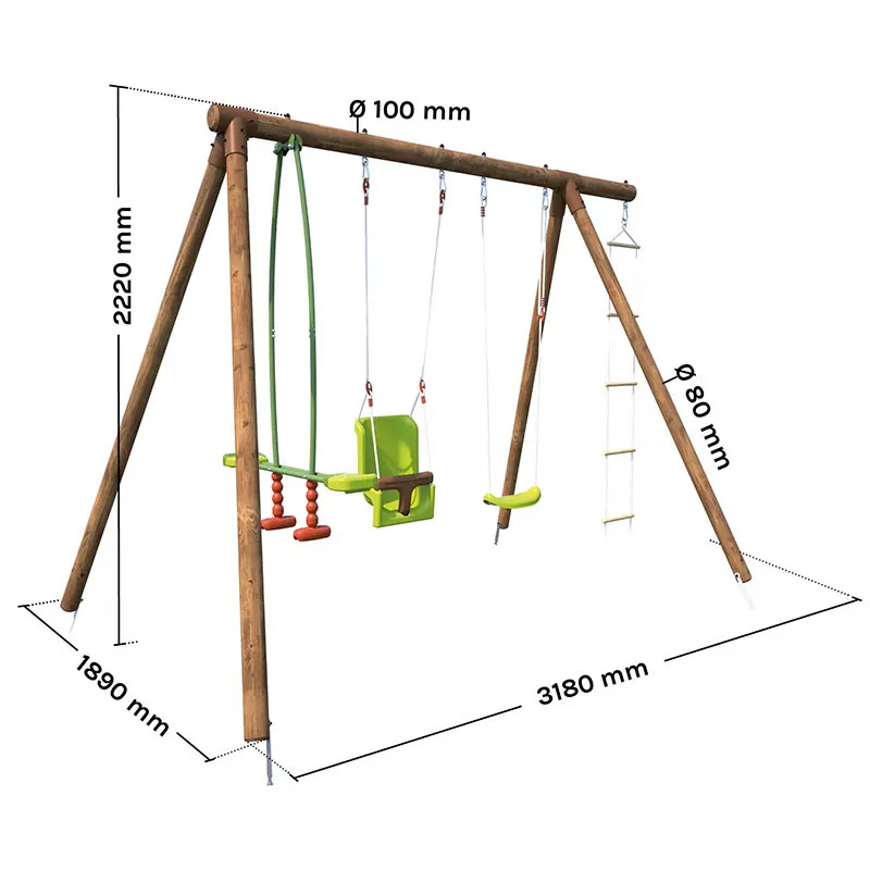 Portique 4 agrès Suzon - 6m+-8