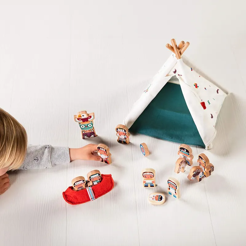 Figurines Le Tipi et les Indiens - 24m+-0