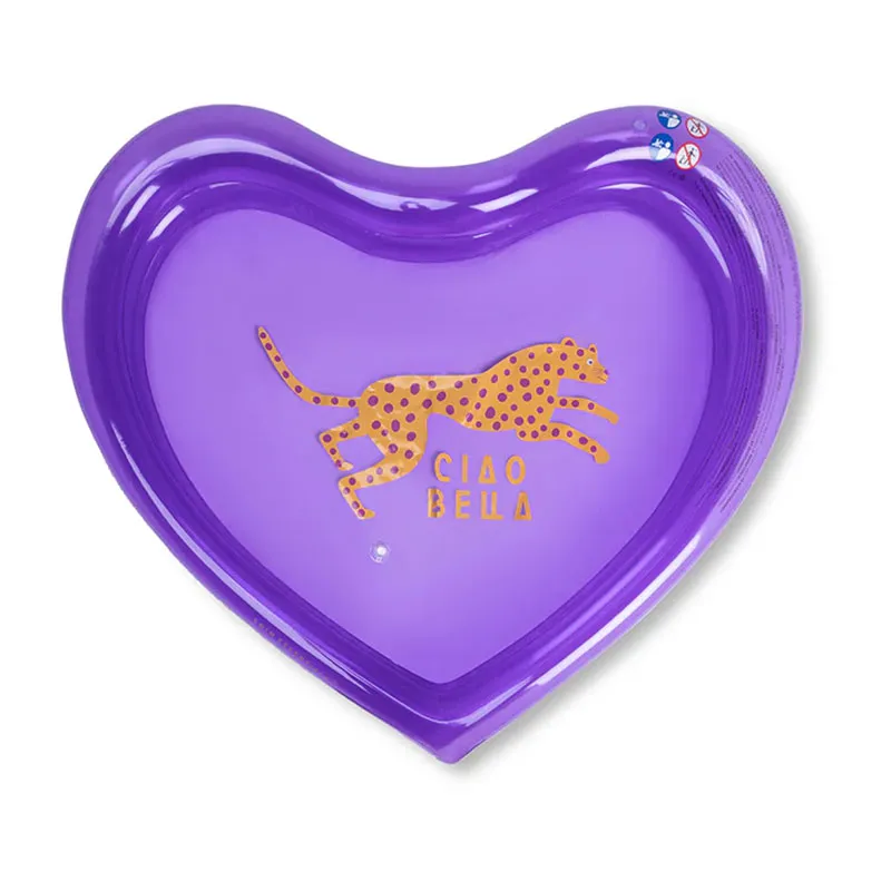 Piscine Cœur Léopard Violet - 150cm-0