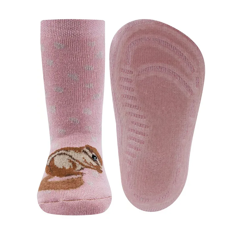 Chaussettes antidér. Ecureuil - Rose-0