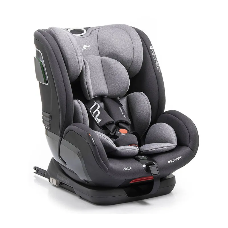 Siège-auto I-SIZE/ISOFIX Abita 76-150cm - Gris Chiné-1