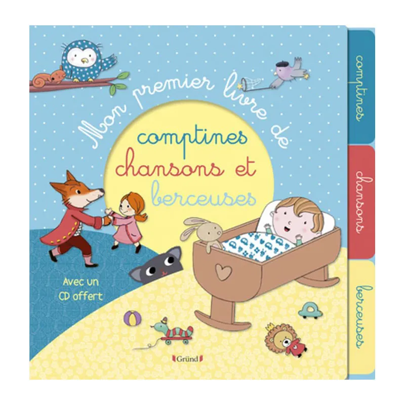 Mon premier livre de comptines, chansons et berceuses  + CD - 0m+-0
