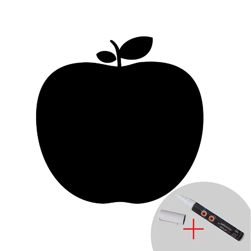 Stickers ardoise - Pomme et craie liquide blanche-1
