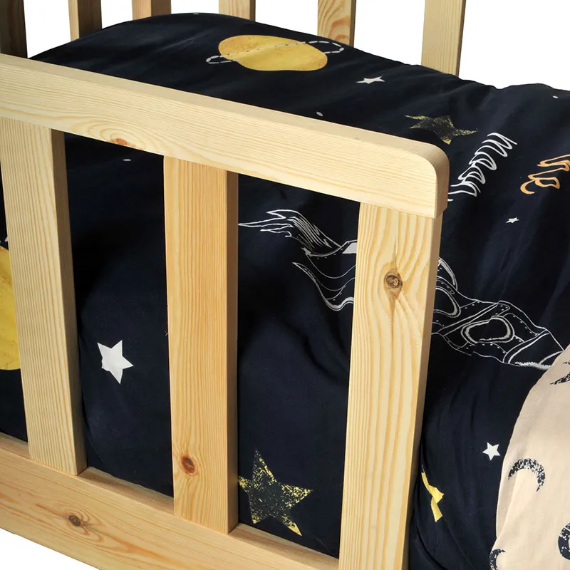 Lit cabane Kiwi avec barrière + Sommier Naturel Bébé-8