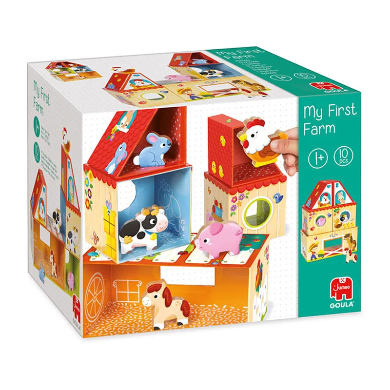 Jeu à empiler Ma première ferme 10pcs - 12m+-5