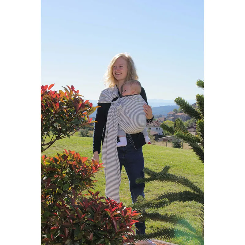 Écharpe sans noeud My Sling Extensible Coton BIO Mistigri - 0m+-4