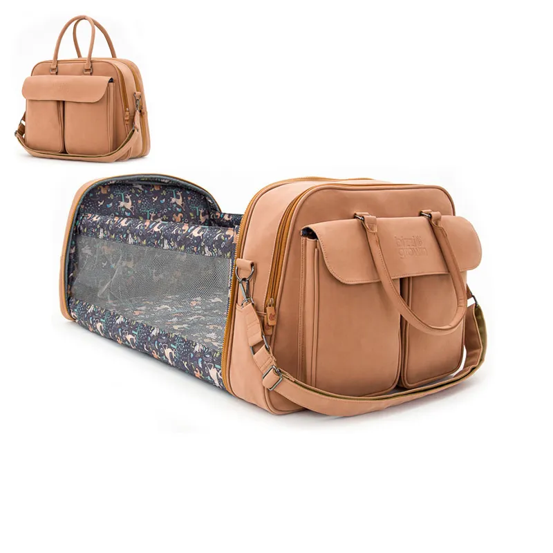 Couffin nomade/Sac à langer Porcini - 48x77cm-0