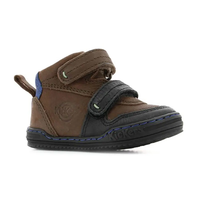 Sneakers hautes Jintaba - Noir/Marron-1