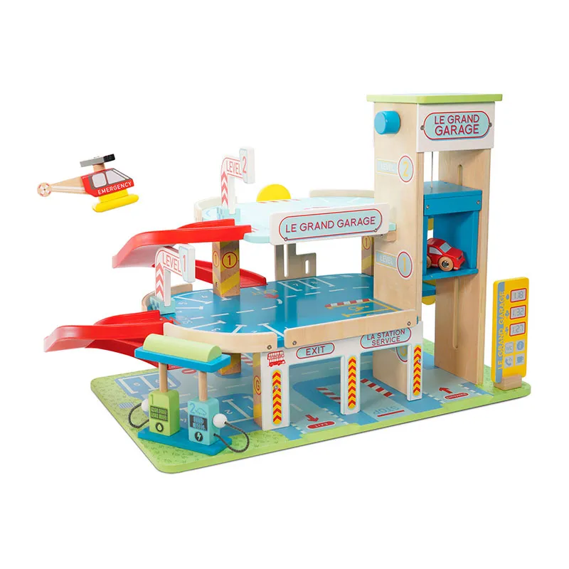 Le Grand Garage en Bois - 54x40x42cm-4