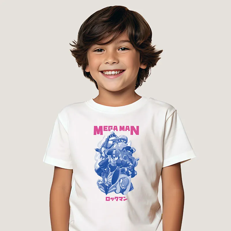 T-shirt BIO Garçon Megaman 6 - Blanc-0