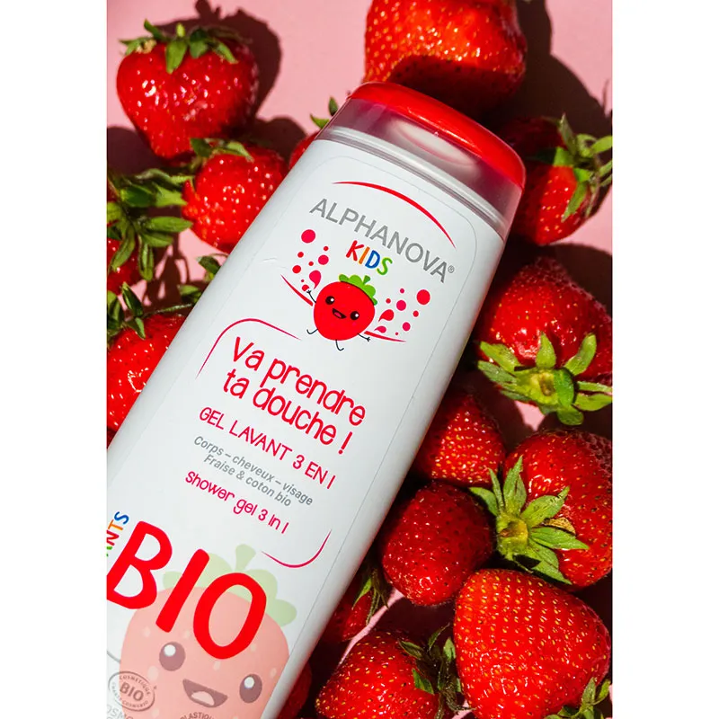 2 Gels lavants 3en1 Kids BIO Fraise Va prendre ta douche - 2x250ml-4