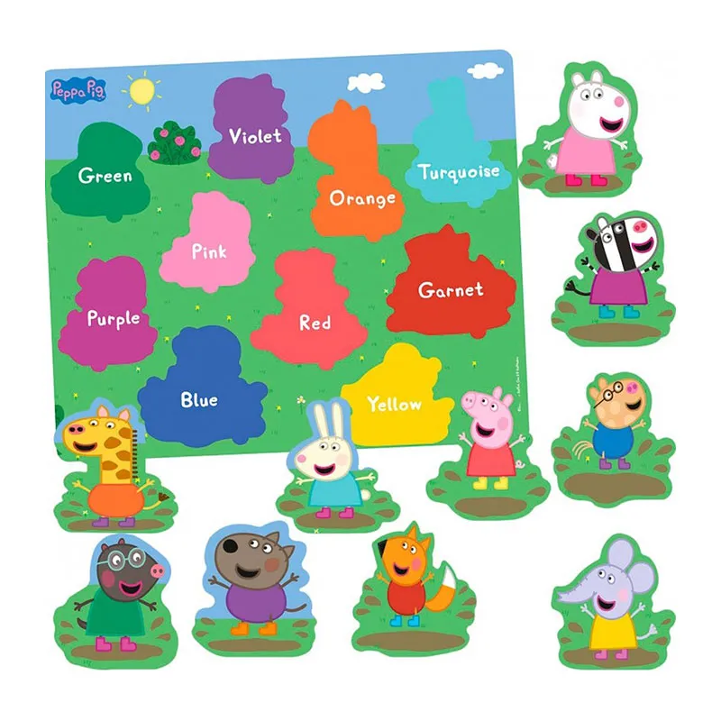 Puzzle en bois Peppa Pig 10pcs - 24m+-1