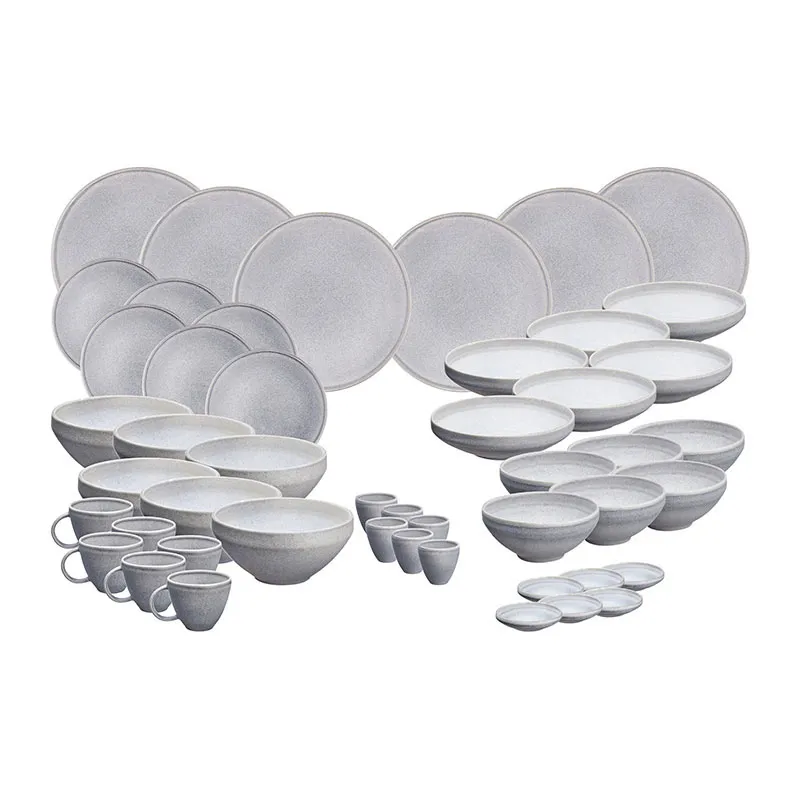 Service complet Stone Gris lune - 48pcs-1