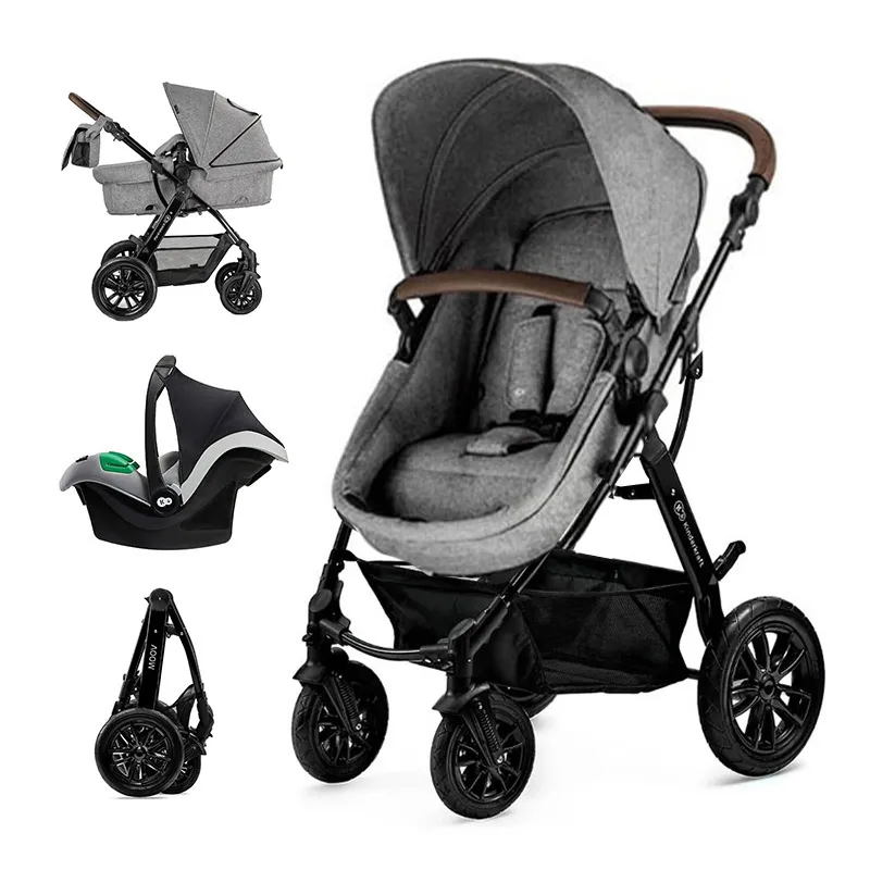 Poussette Moov 3en1 Mink Pro Grey Melange - 0m+-0
