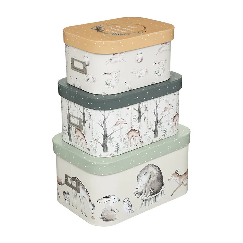 3 Boîtes de rangement enfant - 28/32/37cm-0