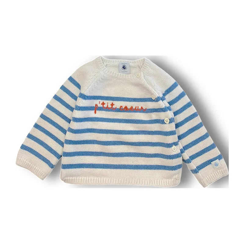 Pull PETIT BATEAU - Bleu-0