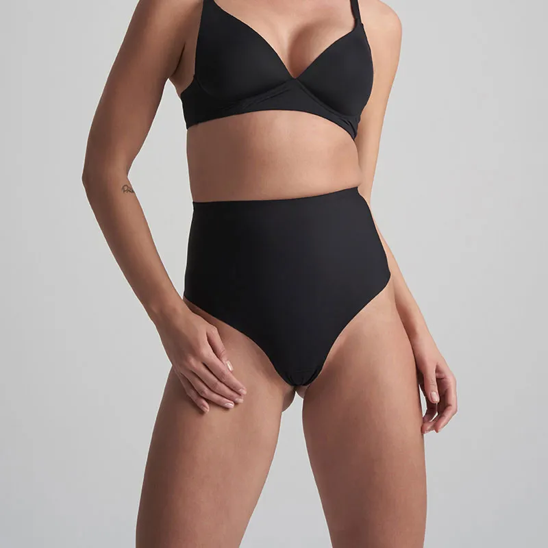 String taille mi-haute Gainant - Noir-4