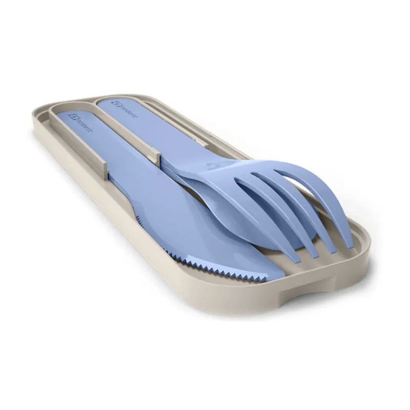 Couverts plastique Biodégradable MB Pocket Color Bleu Infinity - 3pcs-1